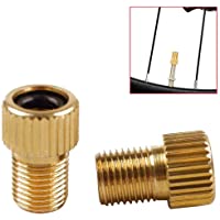OcioDual 2X Adaptador para Valvula Bicicleta de Montaña Moto Ciclismo Inflado de Presta a Schrader de Pequeña a Grande…